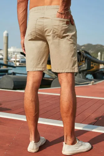 Vista 8 de JMIERR Men's Casual Shorts - Cotton Drawstring Summer Beach Stretch Twill Chino Golf Shorts
