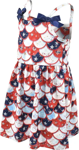 Vista 2 de Unique Baby Vestido de tirantes escalados para niñas