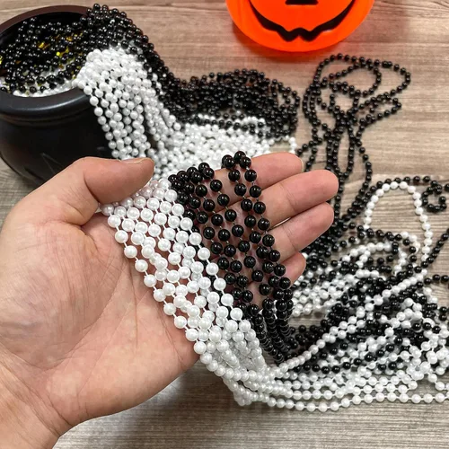 Vista 3 de Paquete de 32 collares largos de perlas de los años 20, joyería de disfraces, collar de perlas falsas de Gatsby a granel, collar de perlas