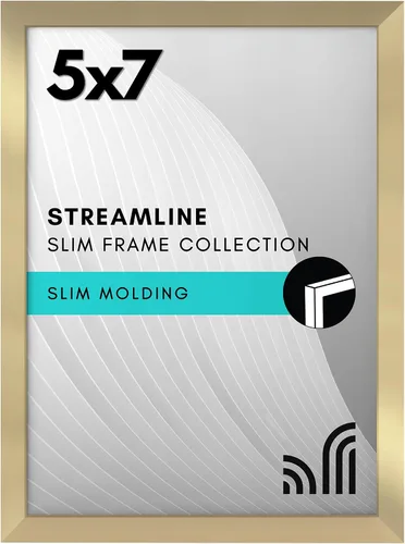 Vista 81 de Americanflat Portarretratos de 3 x 3 con cristal transparente pulido, colección Streamline, marco cuadrado de borde fino para exhibición de mesa
