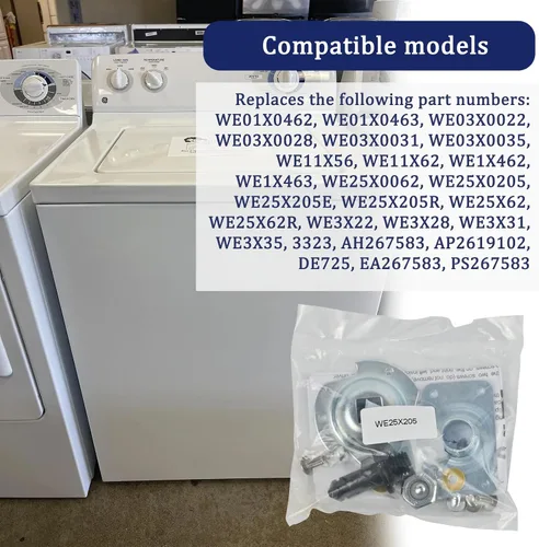 Vista 5 de WE25X205 Secadora Kit de rodamiento de tambor trasero para GE Hotpoint WE25M40 AP2619300 PS267529