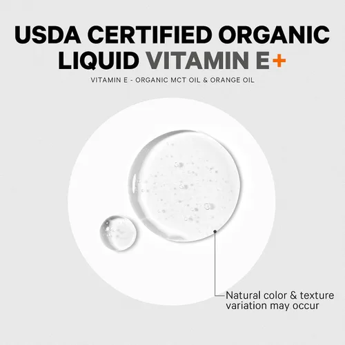 Vista 9 de Codeage Vitamina E líquida - Vitamina E orgánica certificada por el USDA, suministro de 2 meses - Acetato de tocoferol D-alfa, aceite de MCT