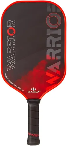 Vista 7 de Diadem Warrior pala de pickleball Cara de fibra de carbono, núcleo híbrido 3X de polímero de Nomex en forma de panal L-Core, superficie de pintura