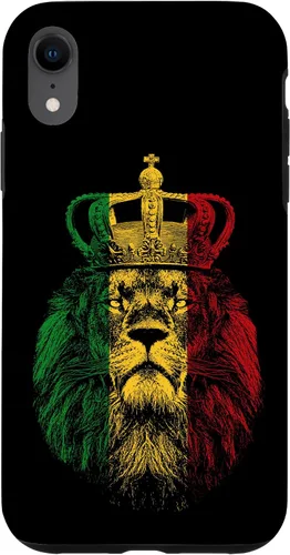 Vista 25 de Rasta Lion of Judah Rastafarian Reggae Ethiopian Lion Gift Case for iPhone 17