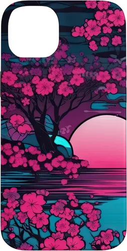 Vista 15 de Synthwave Cherry Blossoms Case for iPhone 17