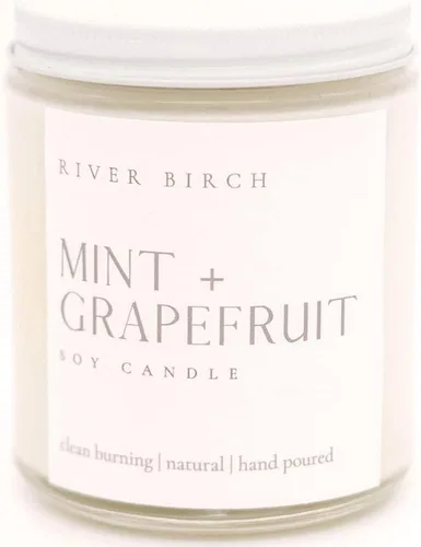 Vista 72 de River Birch Candles - Vela perfumada de almendra y miel Velas en tarro de ámbar de soja de primera calidad, totalmente naturales, no tóxicas, 8.5