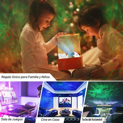 Vista 5 de Proyector de estrellas de astronauta, luz nocturna para niños, luz de proyector de nebulosa. Proyector de galaxia para dormitorio, sala