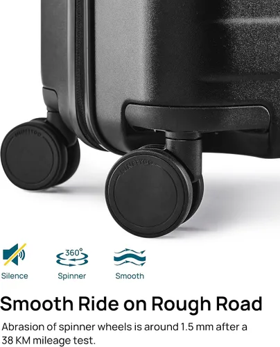 Vista 7 de NINETYGO EQUIPAJE para viaje, Negro