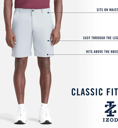Vista 5 de IZOD Men's 9.5" Micro Twill Flat Front Golf Short