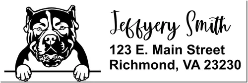 Vista 7 de American Bulldog Stamp Duo, Custom Return Address for Dog Lovers, Personalized Mail Mark for Letters and Cards