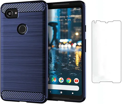 Vista 8 de Asuwish Funda compatible con Google Pixel 2XL, protector de pantalla de vidrio templado y accesorios para celular, fundas protectoras de silicona