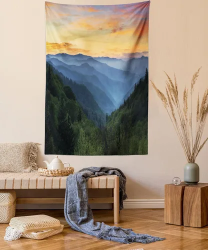 Vista 42 de Lunarable Tapiz de Puerto Rico, histórico Fort San Felipe del Morro, paisaje de América Central y Caribe, decoración de tela para colgar en la pared