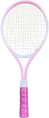 Vista 7 de kowaku Raqueta de tenis, equipo de tenis, ligera, a prueba de golpes, portátil, de nailon, cuerdas, raqueta de tenis para jardín, verano, playa