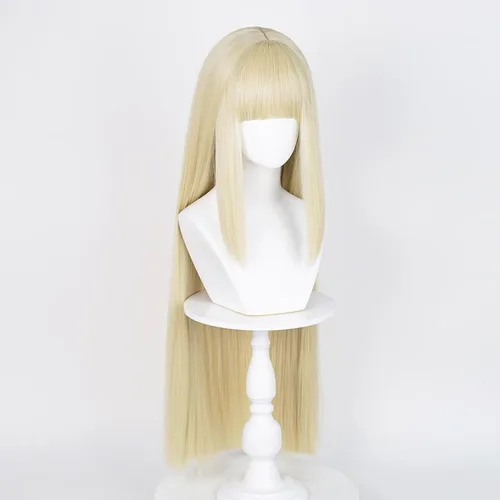 Vista 74 de COSPLAZA Cosplay peluca larga recta plana explosión sintética anime pelo negro