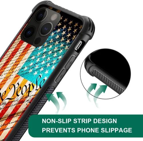 Vista 4 de ZHEGAILIAN Funda para iPhone 14 Pro, funda superior de la Constitución de Estados Unidos para iPhone 14 Pro, funda para iPhone 14 Pro, funda