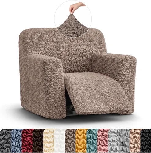Vista 42 de PAULATO BY GA.I.CO. Funda para sillón reclinable, funda de ajuste suave, protector elástico de muebles reclinables de 1 pieza, tela hipoalergénica