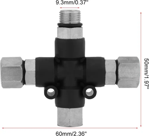 Vista 2 de Compresor de aerógrafo a adaptador de manguera de aerógrafo conector