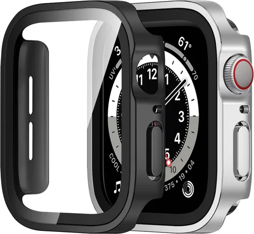 Vista 41 de Amizee Paquete de 2 fundas compatibles con Apple Watch de 1.575 pulgadas Series 6/5/4/SE con protector de pantalla integrado, carcasa rígida