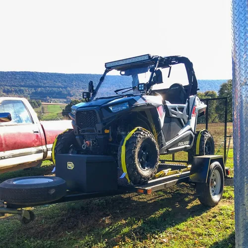 Vista 2 de DC Cargo Mall Correas de neumático E Track (paquete de 4) – Correas de rueda con accesorios E Track y 3 bloques de goma – 11' x 2" amarres