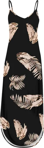 Vista 2 de Vestido de verano casual para mujer, con tirantes delgados, sin mangas, holgado, con abertura, vestido largo de verano para la playa con bolsillos
