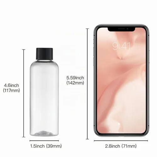 Vista 6 de Tekson Botellas de tamaño de viaje de 3.4 onzas, botella de enjuague bucal de viaje, recipientes rellenables para cosméticos con tapa de rosca