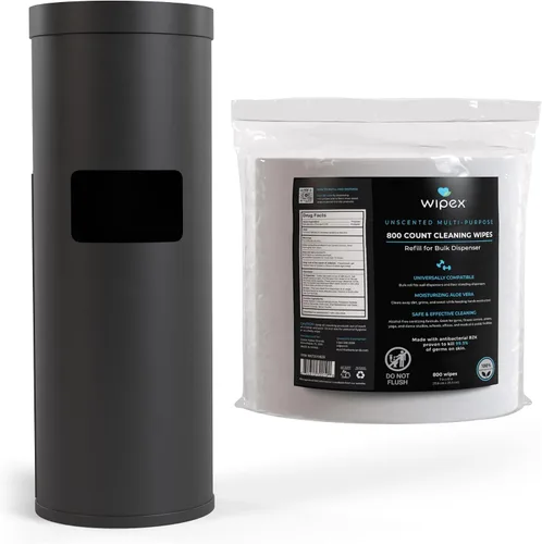 Vista 10 de Wipex Recambio de toallitas de fitness – 800 toallitas antibacterianas para desinfectante de manos con paño seguro a base de plantas