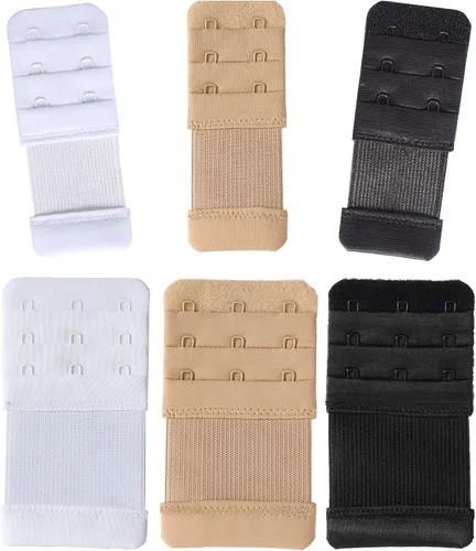 Vista 19 de SAMGU Extensores de brasier para mujer, 2 ganchos, 3 ganchos, 4 ganchos, 5 ganchos, 6 ganchos, correa de extensión de brasier elástica suave 2
