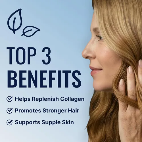 Vista 3 de Approved Science Colágeno en polvo – Péptidos de colágeno hidrolizados sin sabor para mujeres y hombres – de origen marino – cabello, piel, uñas