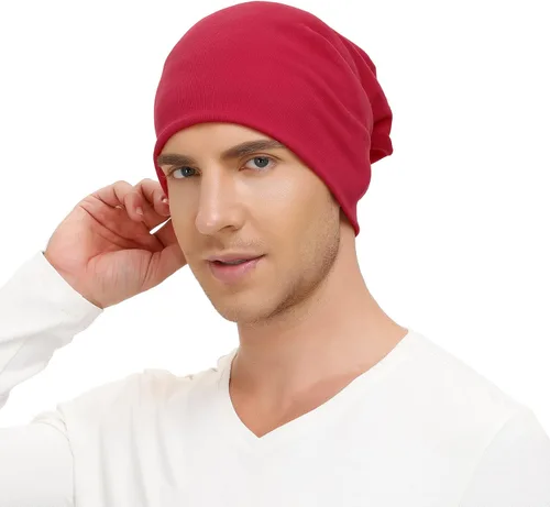 Vista 6 de Zando Gorro de algodón para hombre, gorro de calavera, para correr, ligero, hip-hop, enano, gorro para mujer