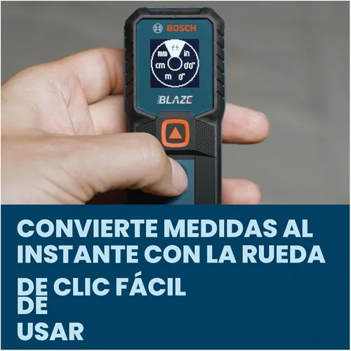 Vista 7 de Bosch GLM100-23 Blaze - Medidor láser de distancia de 100 pies, incluye 2 pilas AA