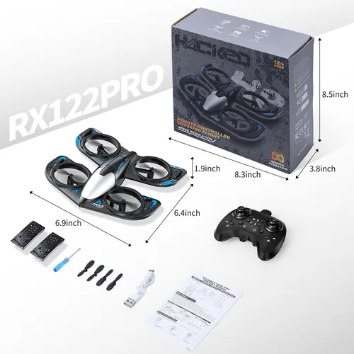 Vista 8 de RC Drone for Kids Beginners, Foam Remote Control Drone with Cool Lights, 360° Flip, Altitude Hold, 3 Speed Modes, Collision Protection and Ease of