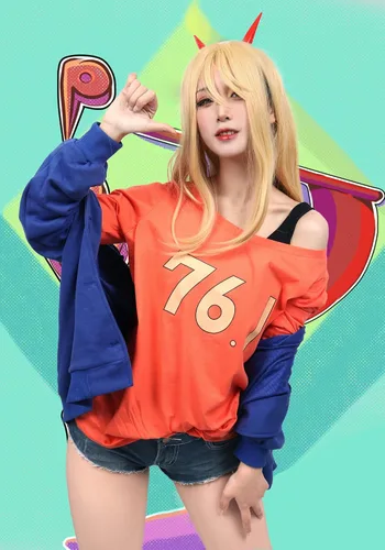Vista 5 de C-ZOFEK Camiseta de disfraz de cosplay 76.1 con top halter sin mangas