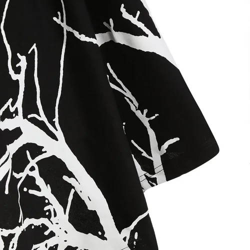 Vista 5 de Capa con capucha para mujer blusa de Halloween estilo punk manga larga talla grande vestido largo con capucha