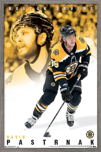 Vista 9 de Trends International NHL Boston Bruins - Póster de pared de David Pastrnák 19, 22.375 x 34 pulgadas, versión premium sin marco