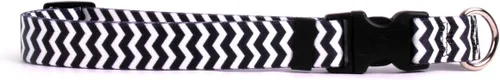 Vista 3 de Yellow Dog Design Collar de perro Rainbow Chevron, grande de 1 pulgada de ancho, se adapta a tamaños de cuello de 18 a 28 pulgadas Rainbow Stripe
