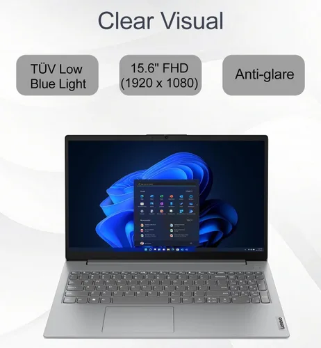 Vista 3 de Lenovo V15 - Computadora portátil, 15.6" FHD, AMD Ryzen 5 7520U