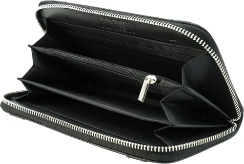 Vista 5 de Ro Rox Omnium Alternative Goth 666 Baphomet Pentagram - Cartera de piel sintética, Negro -, Cartera