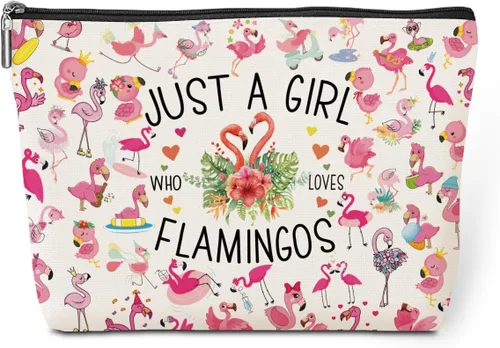 Vista 15 de jeilink Linda chica ama a los animales, bolsa de maquillaje divertida de viaje, bolsa de aseo de viaje, recuerdos de fiesta de animales, decoración