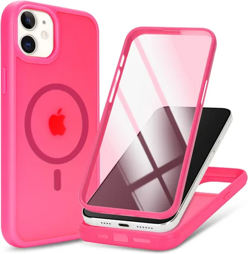 Vista 30 de Funda magnética para iPhone 12 mini con protector de pantalla integrado, compatible con MagSafe, para Apple 12 Mini, fundas de cuerpo completo