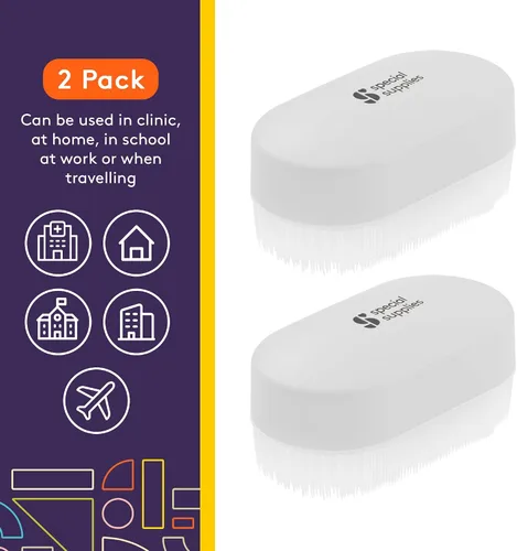 Vista 2 de Special Supplies Cepillo de terapia sensorial para cepillado ocupacional y sensorial, herramientas estimulantes y calmantes para niños y adultos