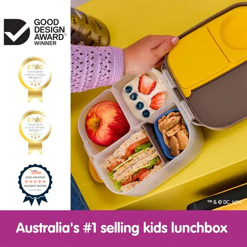 Vista 9 de b.box Mini lonchera de Batman, recipientes para aperitivos para niños, reutilizable, pequeña caja Bento para el almuerzo, contenedor de aperitivos