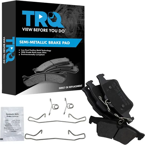 Vista 37 de TRQ Pastillas de freno delanteras semi metálicas compatibles con Ford Expedition 2018-2021 F-150 2018-2020 Lincoln Navigator 2018-2022