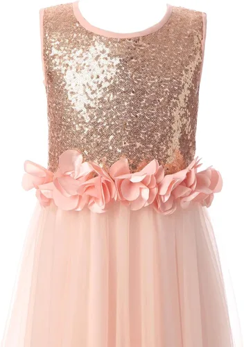 Vista 3 de Sarahbridal Vestido de princesa para fiesta de flores para niñas pequeñas FG001