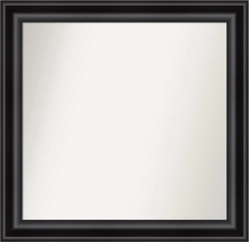 Vista 348 de Amanti Art Espejo personalizado, espejo de baño negro puente, espejo de pared o espejo de tocador de baño sobre el fregadero (26 x 26 pulgadas)