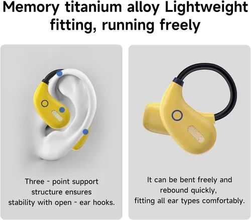 Vista 5 de Auriculares de oído abierto, auriculares inalámbricos Bluetooth 5.4