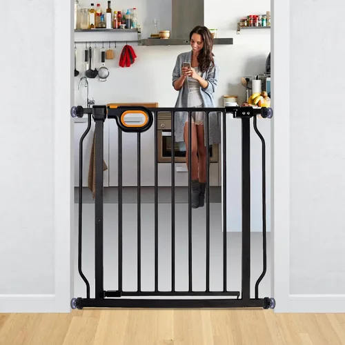 Vista 15 de owlie Pequeña puerta estrecha para bebé para escaleras, pasillos de 23.6-27.6 pulgadas de ancho, puerta de presión para niños, puerta para niños