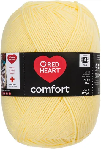 Vista 6 de RED HEART Hilo Comfort Shimmers, ópalo blanco Ópalo blanco brillante