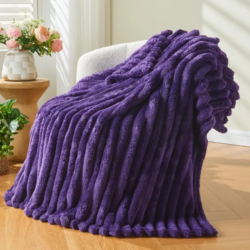 Vista 49 de NEWCOSPLAY Manta de Tiro Súper Suave Aqua Franela Sedosa Premium Forro Polar Jacquard Acanalado 3D Ligero Manta de Cama Uso en Todas las Estaciones