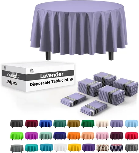 Vista 27 de Party Solids Mantel rectangular de plástico color azul aguamarina, 54 x 108 pulgadas, paquete de 24