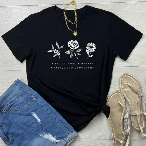 Vista 2 de ROSEPARK Camisetas suaves con estampado gráfico de algodón para mujer